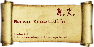 Morvai Krisztián névjegykártya